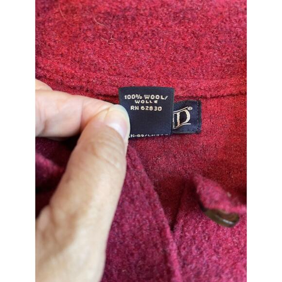 Lands End Wool Red Cardigan Sweater Button Down Coat Women's Size 6 EUC - Picture 5 of 7